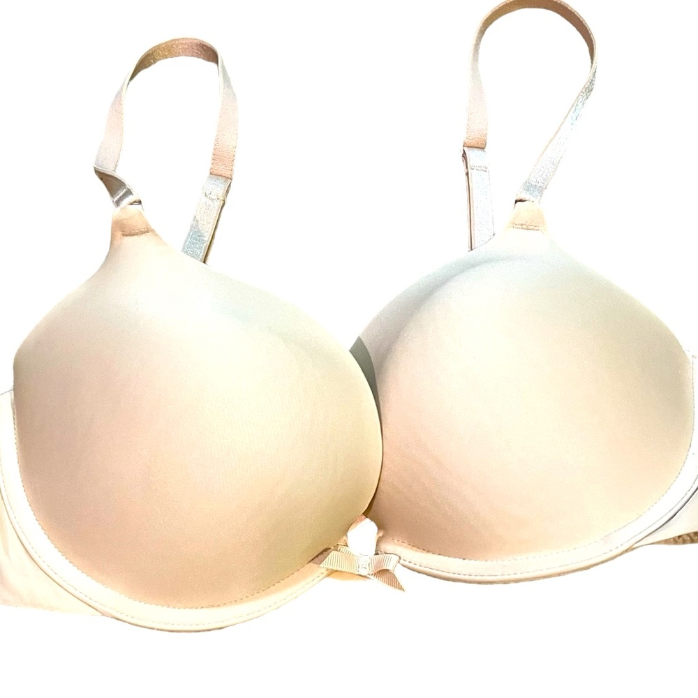 Victoria's Secret nude 32D pushup bra GUC Smoke Free padded underwire